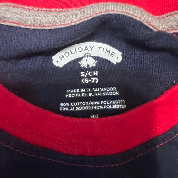 Dabbing snowman Christmas shirt EUC size Small 7-8 - Picture 2 of 2